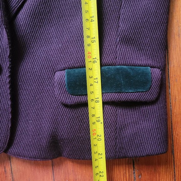 Vintage Alfred Sung Wool Corduroy Velvet Blazer, Small - Picture 6 of 13